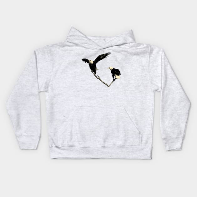 eagle Kids Hoodie by hottehue